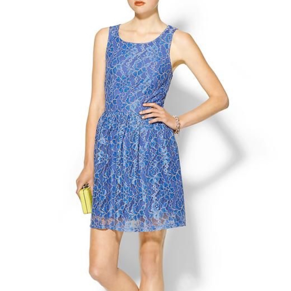 Rhyme Los Angeles Blue Libby Lace Dress Size XS